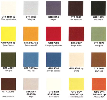 Gammes de couleurs crédence en verre