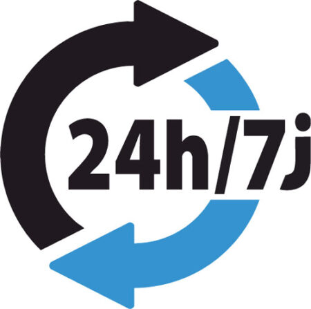logo dépannage 24h/7j - Vitrerie miroiterie David Yverdon